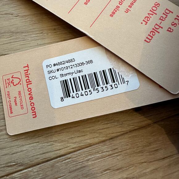 ThirdLove 24/7 Classic Uplift Plunge Bra NWT 36B - Picture 3 of 3